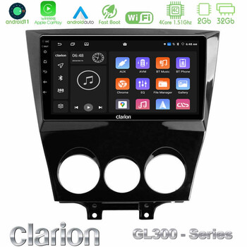 Clarion Gl300 Series 4core Android11 2+32gb Mazda rx8 2008-2012 Navigation Multimedia Tablet 9 με Carplay &Amp; Android Auto u-gl3-Mz0452