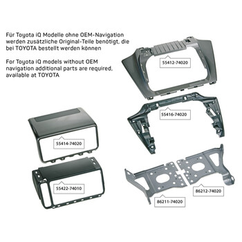 Πρόσοψη R/cd-Οθόνης Toyota iq 2009 – 2015 d-381300-19 Πρόσοψη R/cd-Οθόνης Toyota iq 2009 – 2015 d-381300-19