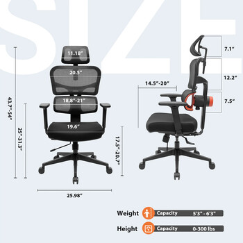 Καρέκλα Γραφείου - Eureka Ergonomic® ERK-OC12-B