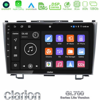 Clarion Gl700 Lite Series 8core Android11 6+128gb Honda crv Navigation Multimedia Tablet 9 με Carplay &Amp; Android Auto u-G76l-Hd0110