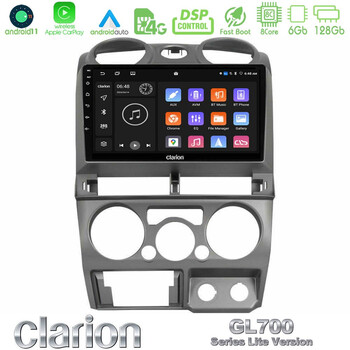 Clarion Gl700 Lite Series 8core Android11 6+128gb Isuzu d-max 2007-2011 Navigation Multimedia Tablet 9 με Carplay &Amp; Android Auto u-G76l-Iz0770