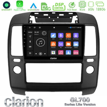 Clarion Gl700 Lite Series 8core Android11 6+128gb Nissan Navara Navigation Multimedia Tablet 9 με Carplay &Amp; Android Auto u-G76l-Ns0900