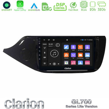 Clarion Gl700 Lite Series 8core Android11 2+32gb kia Ceed 2013-2017 Navigation Multimedia Tablet 9 με Carplay &Amp; Android Auto u-G72l-Ki0610
