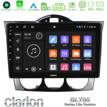 Clarion Gl700 Lite Series 8core Android11 2+32gb Mazda rx8 2003-2008 Navigation Multimedia Tablet 9 με Carplay &Amp; Android Auto u-G72l-Mz1351