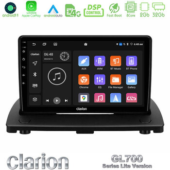 Clarion Gl700 Lite Series 8core Android11 2+32gb Volvo Xc90 2006-2014 Navigation Multimedia Tablet 9 με Carplay &Amp; Android Auto u-G72l-Vl0976