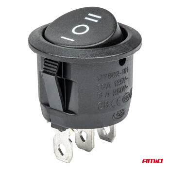 03614/AM ΔΙΑΚΟΠΤΗΣ 230V 6A ON-OFF-ON 3 ΕΠΑΦΩΝ ΣΤΡΟΓΓΥΛΟΣ BU03 ΑΜΙΟ - 1 ΤΕΜ.
