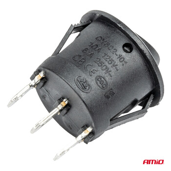 03614/AM ΔΙΑΚΟΠΤΗΣ 230V 6A ON-OFF-ON 3 ΕΠΑΦΩΝ ΣΤΡΟΓΓΥΛΟΣ BU03 ΑΜΙΟ - 1 ΤΕΜ.