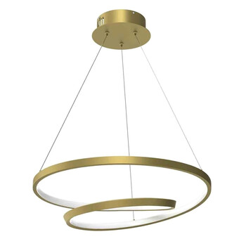 POWERTECH LED φωτιστικό οροφής HLL-0155, 25W, 4000K, Φ40cm, 1m, χρυσό