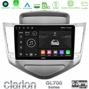 Clarion Gl700 Series 8core Android11 4+64gb Chevrolet Cruze 2009-2012 Navigation Multimedia Tablet 9 με Carplay &Amp; Android Auto u-gl7-Cv036n