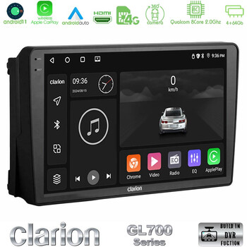 Clarion Gl700 Series 8core Android11 4+64gb Ford 2007-&Gt; Navigation Multimedia Tablet 9 με Carplay &Amp; Android Auto u-gl7-Fd148n