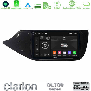 Clarion Gl700 Series 8core Android11 4+64gb kia Ceed 2013-2017 Navigation Multimedia Tablet 9 με Carplay &Amp; Android Auto u-gl7-Ki0610