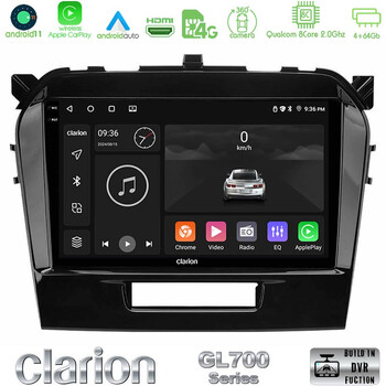 Clarion Gl700 Series 8core Android11 4+64gb Suzuki Vitara 2015-2021 Navigation Multimedia Tablet 9 με Carplay &Amp; Android Auto u-gl7-Sz0162