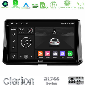 Clarion Gl700 Series 8core Android11 4+64gb Toyota Corolla 2019-2022 Navigation Multimedia Tablet 9 με Carplay &Amp; Android Auto u-gl7-Ty0597