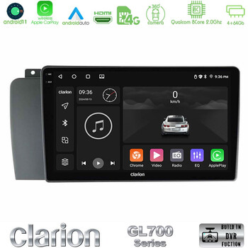 Clarion Gl700 Series 8core Android11 4+64gb Volvo s60 2004-2009 Navigation Multimedia Tablet 9 με Carplay &Amp; Android Auto u-gl7-Vl1514