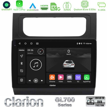 Clarion Gl700 Series 8core Android11 4+64gb vw Touran 2011-2015 Navigation Multimedia Tablet 10 με Carplay &Amp; Android Auto u-gl7-Vw1000