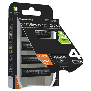 Μπαταρία Επαναφορτιζόμενη Panasonic Eneloop Pro BK-3HCDE/4BE 2500mAh size AA Ni-MH 1.2V Τεμ. 4 New Package