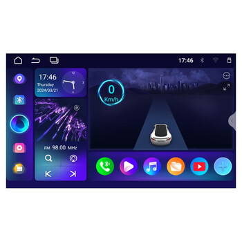 Bizzar 2din Deck 4core Android13 4+32gb Navigation Multimedia Deckless 6.9 με Carplay/androidauto u-bz-Ca61-pro