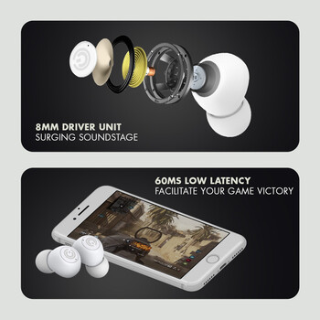 SONICGEAR ENC BT5.4 EARPUMP TWS JEWEL 2 WHITE