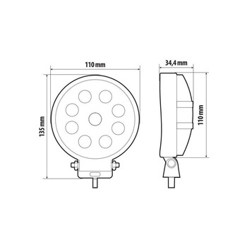 L7237.0 ΠΡΟΒΟΛΕΑΣ ΕΡΓΑΣΙΑΣ WL-29 10/30V 15W 1500lm 6.000k 9LED COMBO (ΔΙΑΘΛΑΣΗΣ) ΣΤΡΟΓΓΥΛΟΣ 135x110mm LAMPA - 1 τεμ.