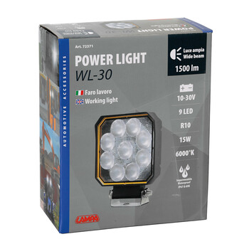 L7237.1 ΠΡΟΒΟΛΕΑΣ ΕΡΓΑΣΙΑΣ WL-30 10/30V 15W 1500lm 6.000k 9LED COMBO (ΔΙΑΘΛΑΣΗΣ) ΤΕΤΡΑΓΩΝΟΣ 130x110mm LAMPA - 1 τεμ.