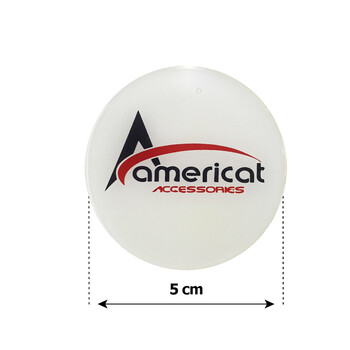 ΑΥΤ.AMERICAT/4 AMERICAT ΜΟΝΟΓΡΑΜΜΑ ΑΥΤΟΚΟΛΛΗΤΑ ΖΑΝΤΩΝ 5 cm ΛΕΥΚΟ/ΚΟΚΚΙΝΟ/ΜΑΥΡΟ ΣΜΑΛΤΟΥ - 4 ΤΕΜ.