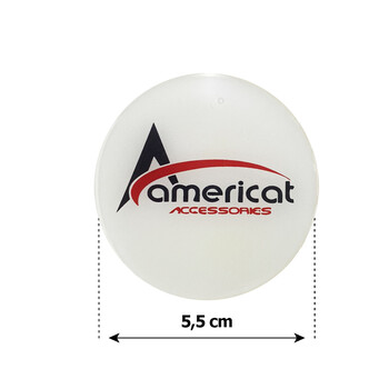 ΑΥΤ.AMERICAT/5 AMERICAT ΜΟΝΟΓΡΑΜΜΑ ΑΥΤΟΚΟΛΛΗΤΑ ΖΑΝΤΩΝ 5,5 cm ΛΕΥΚΟ/ΚΟΚΚΙΝΟ/ΜΑΥΡΟ ΣΜΑΛΤΟΥ - 4 ΤΕΜ.
