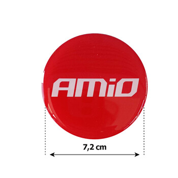 ΑΥΤ.AMIO/5 AMiO ΑΥΤΟΚΟΛΛΗΤΑ ΖΑΝΤΩΝ 7,2 cm ΛΕΥΚΟ/ΚΟΚΚΙΝΟ ΣΜΑΛΤΟΥ - 4 ΤΕΜ.