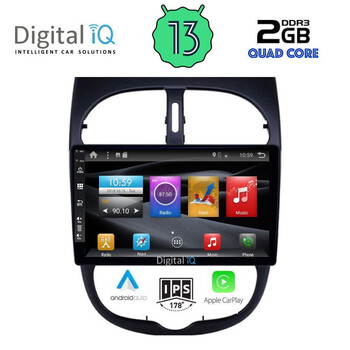 DIGITAL IQ BXH 3506_CPA (9inc) MULTIMEDIA TABLET for PEUGEOT 206 mod. 1998-2006