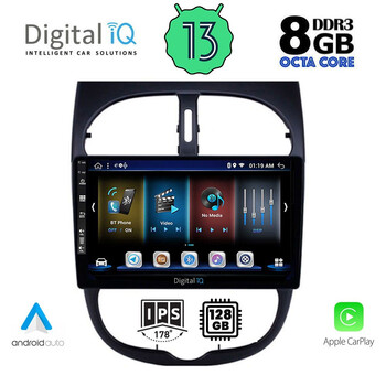 DIGITAL IQ BXD 8506_CPA (9inc) MULTIMEDIA TABLET for PEUGEOT 206 mod. 1998-2006