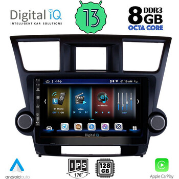DIGITAL IQ BXD 8719_CPA (10inc) MULTIMEDIA TABLET for TOYOTA HIGHLANDER mod. 2008-2015