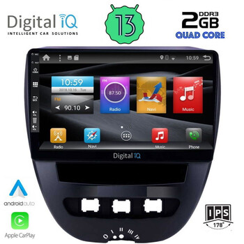 DIGITAL IQ BXH 3707_CPA (10inc) MULTIMEDIA TABLET for CITROEN C1-PEUGEOT 107-TOYOTA AYGO mod. 2005-2014