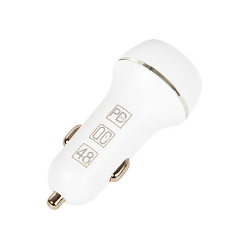 DM-75-758 . Φορτιστής αυτοκινήτου USB + USB-C 48W με PD & QC 3.0 BLOW
