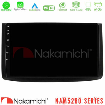 Nakamichi Nam5260 Series 4core Android12 4+64gb Chevrolet Aveo 2006-2010 Navigation Multimedia Tablet 9 με Carplay & Android Auto u-n44-Cv0725