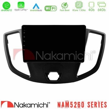 Nakamichi Nam5260 Series 4core Android12 4+64gb Ford Transit 2014-> Navigation Multimedia Tablet 9 με Carplay & Android Auto u-n44-Fd1554