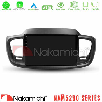Nakamichi Nam5260 Series 4core Android12 4+64gb kia Sorento 2018-2021 Navigation Multimedia Tablet 9 με Carplay &Amp; Android Auto u-n44-Ki0248