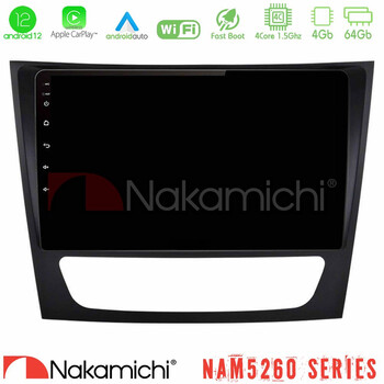 Nakamichi Nam5260 Series 4core Android12 4+64gb Mercedes e Class / cls Class Navigation Multimedia Tablet 9 με Carplay &Amp; Android Auto u-n44-Mb0760
