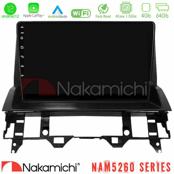 Nakamichi Nam5260 Series 4core Android12 4+64gb Mazda6 2002-2006 Navigation Multimedia Tablet 10 με Carplay &Amp; Android Auto u-n44-Mz1213