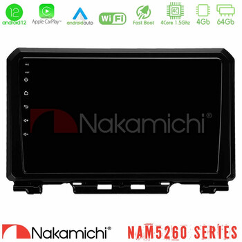 Nakamichi Nam5260 Series 4core Android12 4+64gb Suzuki Jimny 2018-2022 Navigation Multimedia Tablet 9 με Carplay & Android Auto u-n44-Sz0546