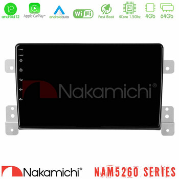 Nakamichi Nam5260 Series 4core Android12 4+64gb Suzuki Grand Vitara Navigation Multimedia Tablet 9 με Carplay & Android Auto u-n44-Sz0630