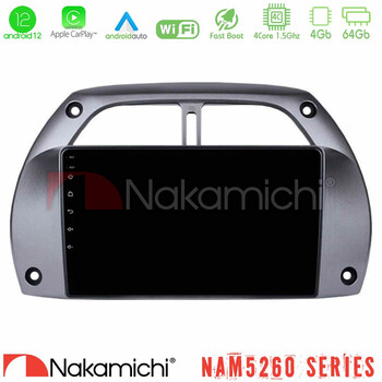 Nakamichi Nam5260 Series 4core Android12 4+64gb Toyota Rav4 2001 - 2006 Navigation Multimedia Tablet 9 με Carplay & Android Auto u-n44-Ty0953