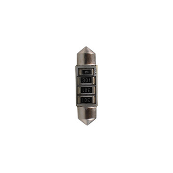 L304B/MT ΛΑΜΠΑΚΙΑ ΠΛΑΦΟΝΙΕΡΑΣ C5W 12V SV8.5 36mm 2xSMD5050 LED ΜΠΛΕ CAN-BUS M-TECH - 1 τεμ.