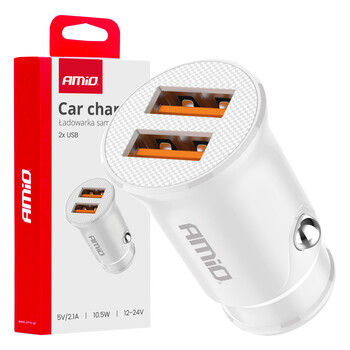 03872/AM ΦΟΡΤΙΣΤΗΣ ΑΝΑΠΤΗΡΑ 12/24V ΜΕ 2 ΘΥΡΕΣ 2xUSB 10.5W 5V/2.1A ΛΕΥΚΟΣ AMIO - 1 Τεμ. 03872/AM ΦΟΡΤΙΣΤΗΣ ΑΝΑΠΤΗΡΑ 12/24V ΜΕ 2 ΘΥΡΕΣ 2xUSB 10.5W 5V/2.1A ΛΕΥΚΟΣ AMIO - 1 Τεμ.