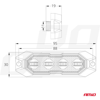 03929/AM ΣΤΡΟΜΠΟ 12/24V 4xSMD LED 12W (4x3W) R65 R10 IP6K9K 95x30mm ΑΜΙΟ - 1 ΤΕΜ. 03929/AM ΣΤΡΟΜΠΟ 12/24V 4xSMD LED 12W (4x3W) R65 R10 IP6K9K 95x30mm ΑΜΙΟ - 1 ΤΕΜ.