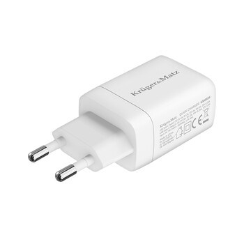 KM0856 . Φορτιστής USB A - USB C 45W με λειτουργία Power Delivery και Quick Charge Kruger&Matz GAN