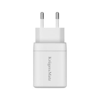 KM0856 . Φορτιστής USB A - USB C 45W με λειτουργία Power Delivery και Quick Charge Kruger&Matz GAN