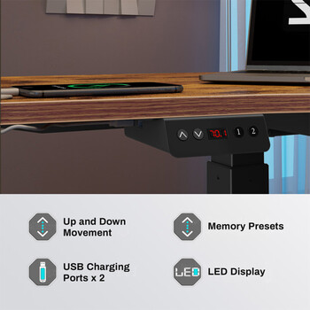 Γραφείο - Eureka Ergonomic® ERK-L60L-RB-V1-EU 155x110x76-135εκ.