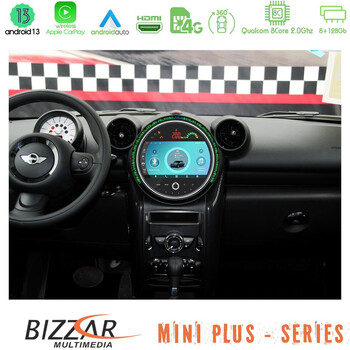 Bizzar oem Mini Countryman r60 8core Android13 8+128gb Navigation Multimedia System 9 (New 2024 Style) u-mn-8802