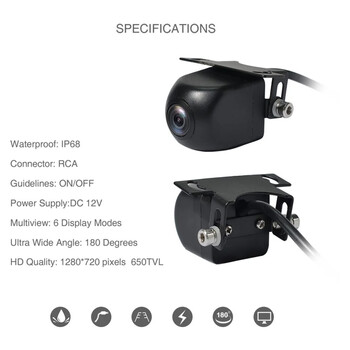Bizzar 190°+ Ultra Wide Angle hd Multi-Mode car Camera c-bc-Sw190