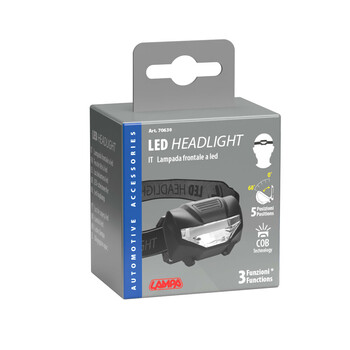 L7063.0 ΦΑΚΟΣ ΚΕΦΑΛΗΣ ΕΡΓΑΣΙΑΣ 120lm LED 3 ΛΕΙΤΟΥΡΓΙΩΝ ΜΕ 5 ΔΙΑΦΟΡΕΤΙΚΕΣ ΜΟΙΡΕΣ ΚΛΙΣΗΣ LAMPA -  1 Τεμ.
