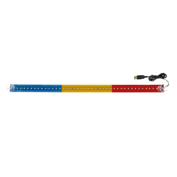 L9696.2 ΣΗΜΑΙΑ ΡΟΥΜΑΝΙΑΣ ΦΩΤΙΖΟΜΕΝΗ 42LED 60cm 24V ΜΕ ΒΕΝΤΟΥΖΑ & USB  ΜΕ ΚΑΛΩΔΙΟ 150cm LAMPA -  1 Τεμ.